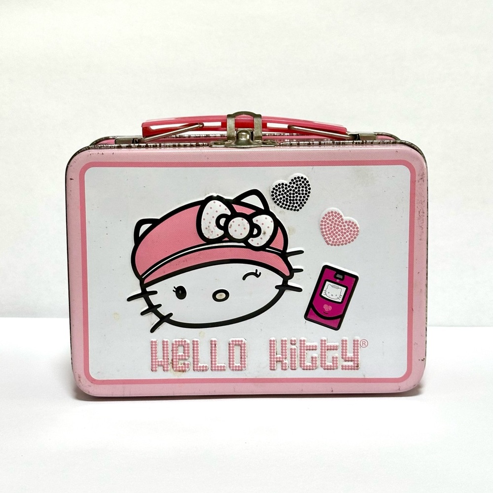 Hello Kitty Sanrio Mini Tin Lunch Box Case 2008 Collection 5.5”